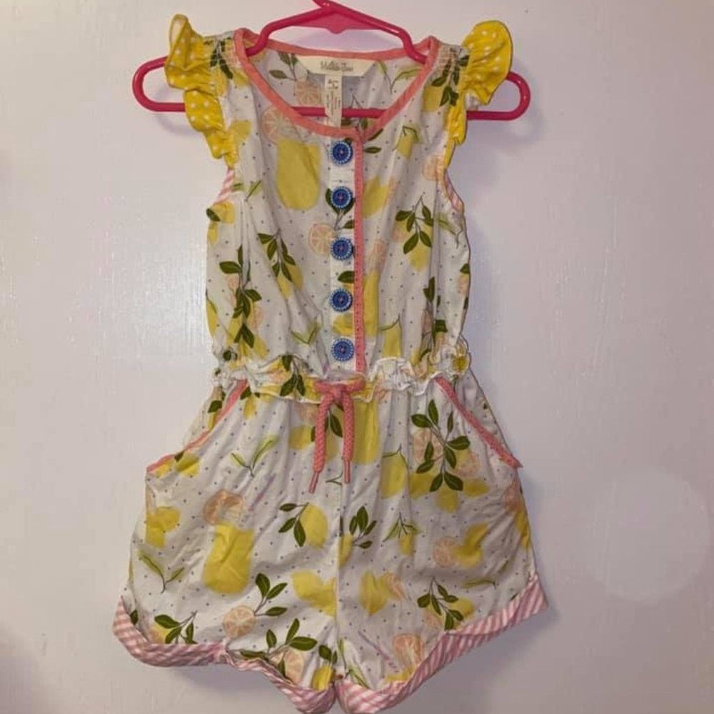 Matilda Jane Let's Make Lemonade 2T Romper